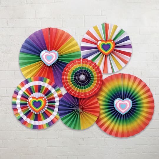 Pride Paper Fan Décor Kit by Celebrate It™